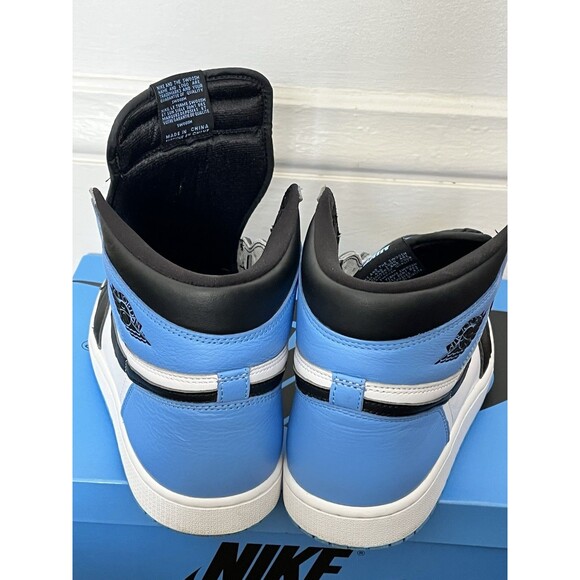 Nike Men’s Size 11.5 Air Jordan 1 Retro OG High Top Blue Black Lace Up With Box - Picture 10 of 12